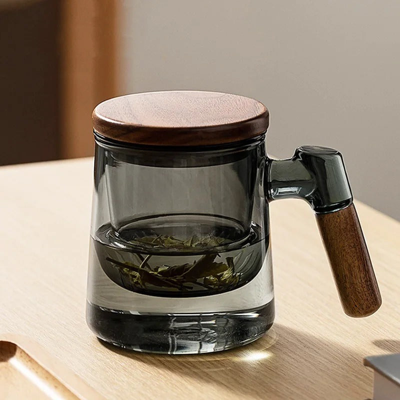 Clear Glass Tea Mug 400ml