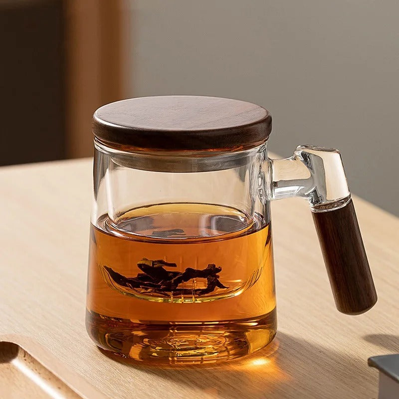 Clear Glass Tea Mug 400ml